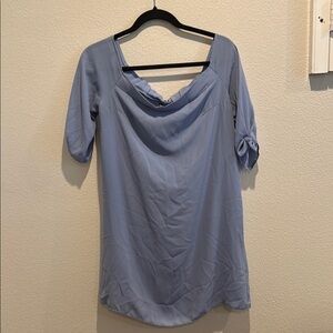 Love Blue off the shoulder Dress